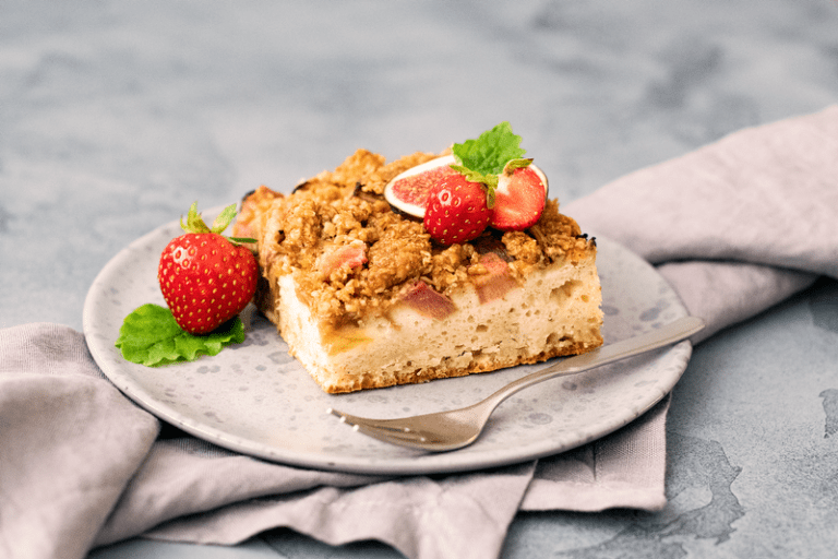 Rhubarb Streusel Cake