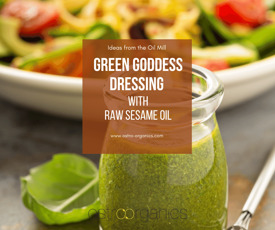 Mom's Favourite Green Goddess Dressing with black sesame oil