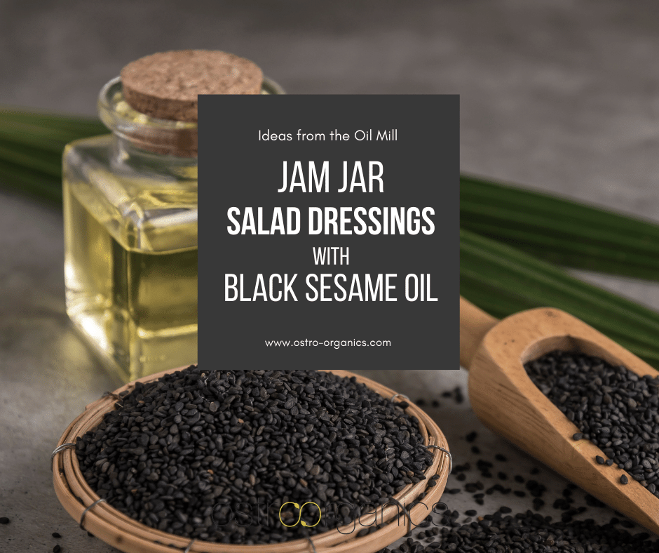 Jam Jar Salad Dressing recipes with black sesame seed oil